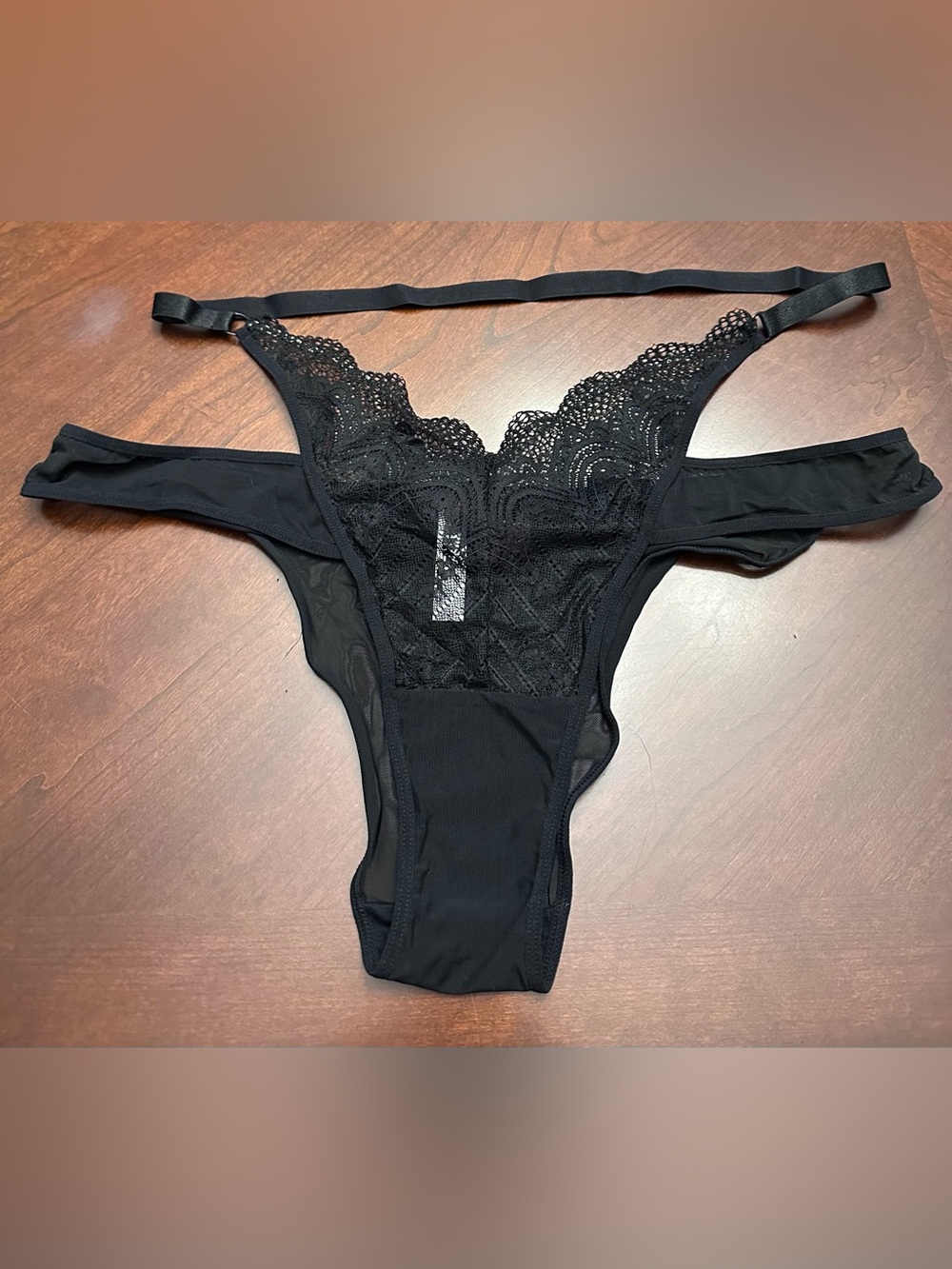 ⭐️ Adore Me Strappy Waist Lace Mesh Cheeky Panties NWT